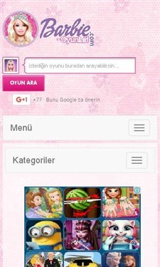screenshot of barbie-oyunlari.com
